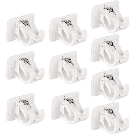 10 stk. selvklæbende gardinstangsholdere uden boring, gardinstang R