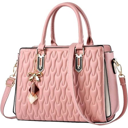 Håndvesker & Skuldervesker Tote Bag for Kvinner Mote Dame Håndvesker Dameveske Skuldervesker Tote Bag Lærveske Rosa