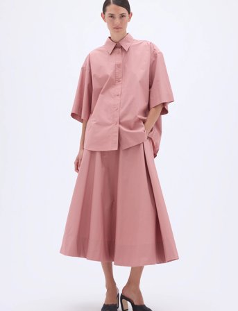 REMAIN Birger Christensen Oversized Short Sleeve Shirt - Pink - 38