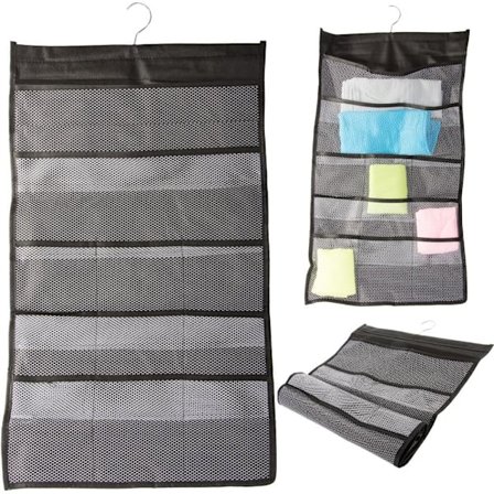 Underkläder arrangör hängande garderob dubbelsidig 22 fickor hängare