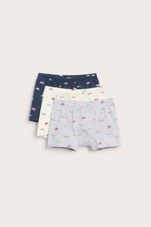 Kappahl | Boxerkalsonger med bilar 3-pack Gråmelerad 86/92 | Gråmelerad