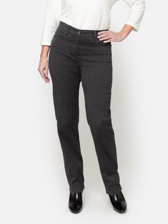 BRANDTEX - Sonja Jeans - Vasket Sort - Lige Ben