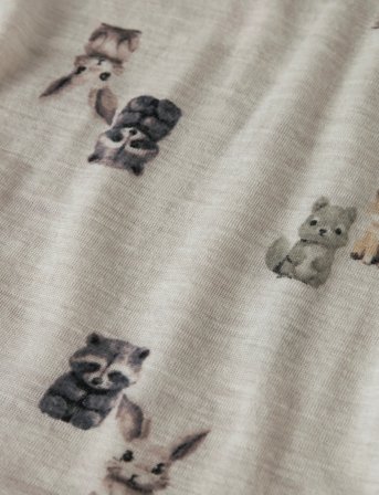 name it Nmmwang Wool Rib Ls Top Aop - Cream - 98