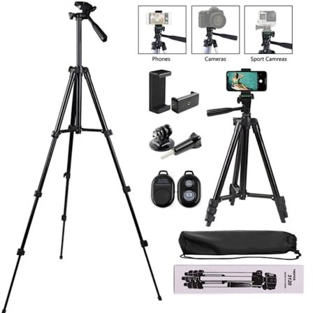 Tripod Camera and Cell Phone Stand Holder