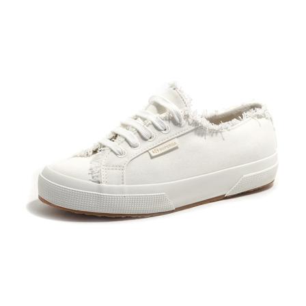 Superga, Scarpe Donna 2750 Fringed Organic Canvas NAT Beige, Dames, Maat:39 EU
