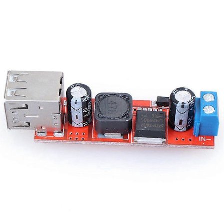 Dubbel USB 9V/12V/24V/36V till 5V Omvandlare DC-DC 3A Strömmodul