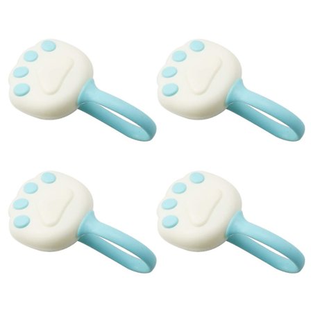 4 stk Blå Dynetrekk Knapp Fire Hjørner Integrert Bomullsdyne Knappholder Dyne Klips
