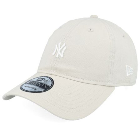 New Era - MLB Beige unconstructed Keps - New York Yankees Mini Logo Washed 9TWENTY Stone Dad Cap @ Hatstore