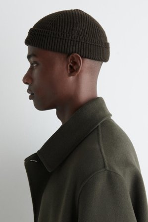 COS Men's Gorro De Canalé En Mezcla De Lana in Verde