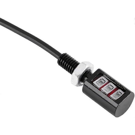 LED-rekisterikilven valo, rekisterikilven valo, 12 V 3 LED GM moottoripyörän rekisterikilven ruuvipulttivalo (valkoinen) (ShiKai)