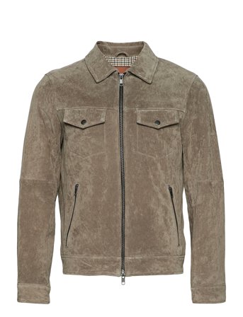 Ben Suede Shirt Jacket Beige Jofama