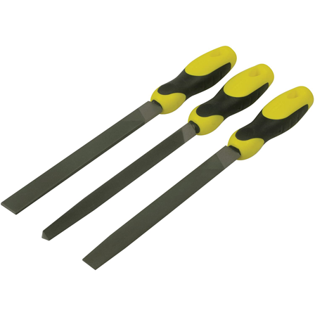 STANLEY 0-22-464 Filsats flat, halvrund & trekant, 3 delar, Handverktyg