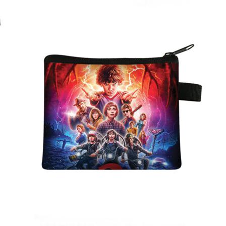 Stranger Things 4 Barn Myntväska Horisontell Fyrkantig Dragkedja