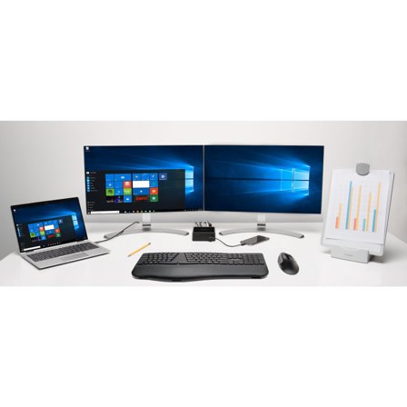 Kensington Pro Fit Ergo Wireless Keyboard - tastatur - Tysk - svart