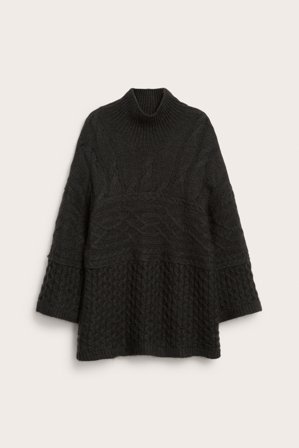 Kappahl | Sweter z mieszanki wełny, z golfem Czarne XL | Czarne