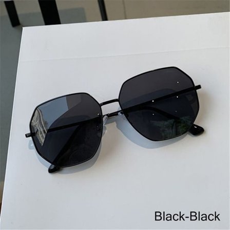 Hexagon Solglasögon Polygon Skärmar SVART-SVART SVART-SVART