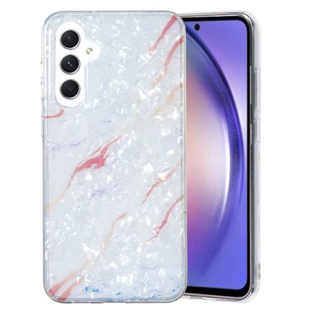 Marble Samsung Galaxy A54 Etui - Hvid Marmor