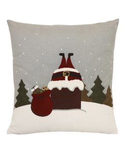 Kuddfodral i sammet med broderat julmotiv 1-pack Multi - Jul - Redlunds