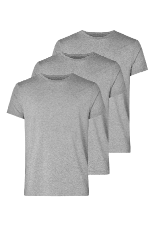 Resteröds 3-pack Bambu, T-shirt O-neck, Navy T-shirts Herr Grå M