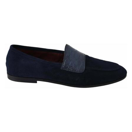 Dolce & Gabbana, Loafers Blauw, Heren, Maat:41 EU,suede