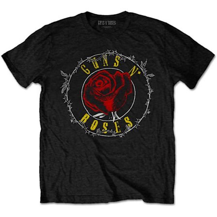 Guns N Roses Unisex Adult Paradise City Rose Circle T-Shirt L B