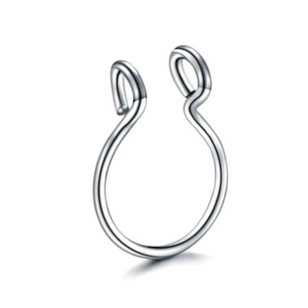 Fake Näsring Septum Piercing Clip-On Silver