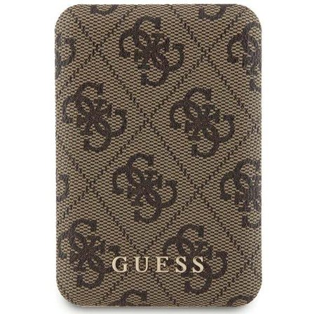 Guess Trådlös MagSafe Powerbank 5000mAh 15W 4G Metall Logo - Brun