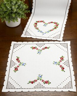 Broderikit Hardanger Hjärtat - Duk - Permin