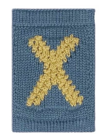 Smallstuff | Knitted Letter X, Blue | ONE SIZE 10 cm