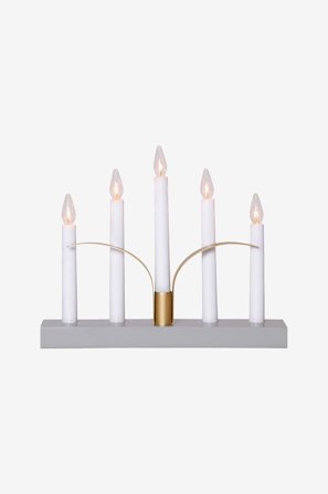 Star Trading - Lysestage Lilja - Grå - Adventslysestager - Fra Homeroom