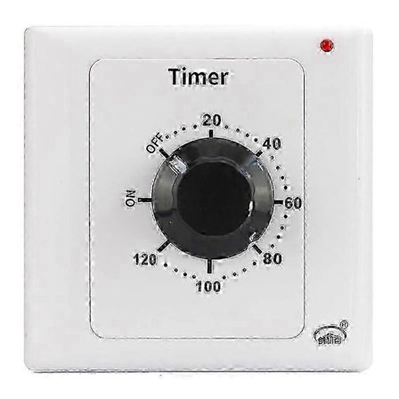 120 Min Timerkontakt, AC 220V 15A Intelligent Mekanisk Nedtællingsur Stikkontakt Timerkontakt 86 Panel Timer Kontrolknap