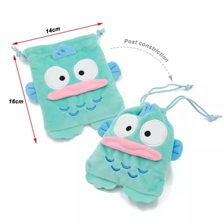 Sanrio Plys Kosmetiktaske My Melody Cinnamoroll Kuromi Hangyodon Møntpung Snøre Lommer Piger Fødselsdagsgaver Børnelegetøj