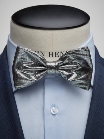John Henric Men's Silberne Formelle Fliege Size Pre-tied