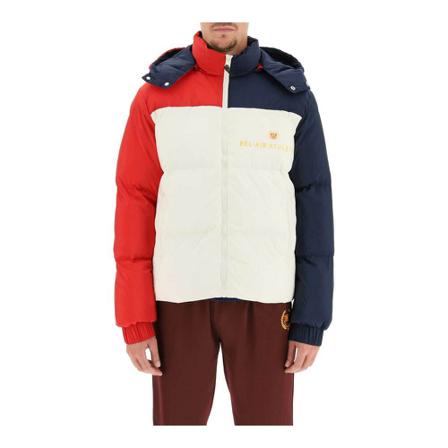 Bel-Air Athletics academy crest color-block puffer Jakke Hvid, Herre