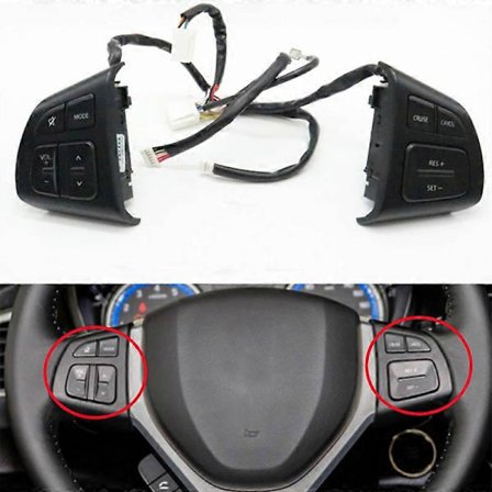 Kompatibel med Suzuki Vitara SX4 S-Cross Crossover 2015-2019 Multifunksjonsratt Audio Volumknapp Cruisekontrollbryter