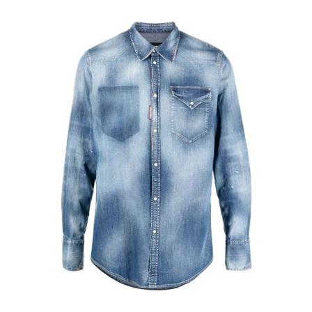 Dsquared2 Denim Shirts , Blauw , Heren , Maat: M