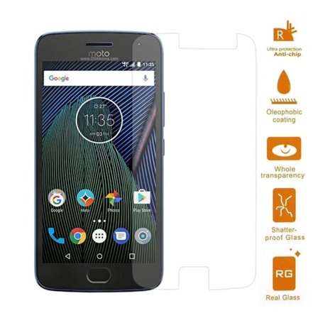 Motorola Moto G5 Plus 0.3mm Karkaistu Lasi Näytönsuoja (Kaari Reunoilla)