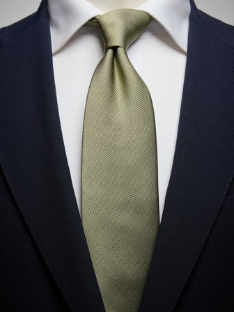 John Henric Men's Light Green Tie Plain Size 8