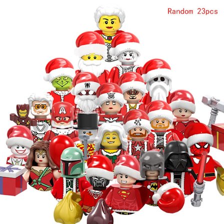 MOC Mini Anime Actionfigurer Marvel Superhjälte Stora karaktärer Byggstenar Klossar DIY Hot Toys för BARN Födelsedagspresenter