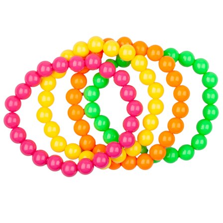 Pärlarmband Neon 4-pack