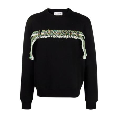 Lanvin, Sweater Zwart, Heren, Maat:L,Cotton