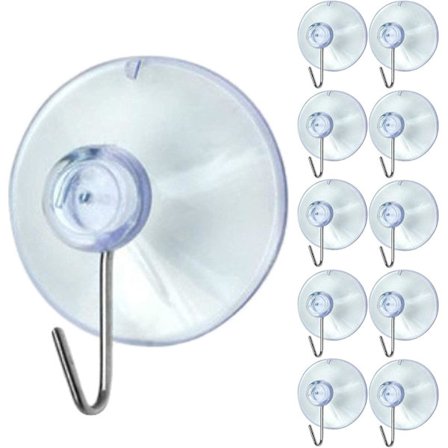 Jule sugekopper | Sugekopper til ophængning af julevæg- og vinduesdekorationer | Julekroge | 10-pak