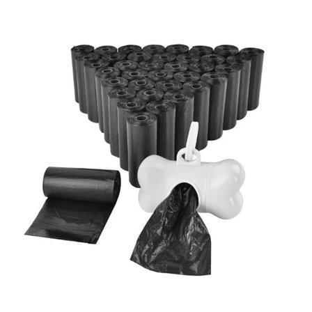 1000-pack - Bajspåsar med hållare / Hundbajspåsar - 50 rullar—pa