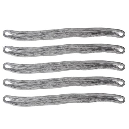 Metallisk tråd 5 pakker 100 Yards metallisk broderitråd Hangtag trådstreng for å lage armbånd smykker håndverk sølv