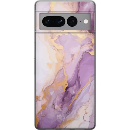 Google Pixel 7 Pro L pin kyv kuori Marmori Violetti Kulta
