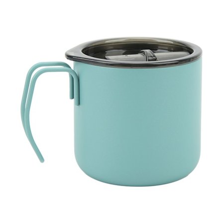 12 oz 350 ml Vakuumisoleret Dobbeltvægget Kaffekrus i Rustfrit Stål med Håndtag Grøn Camping Mælkekop