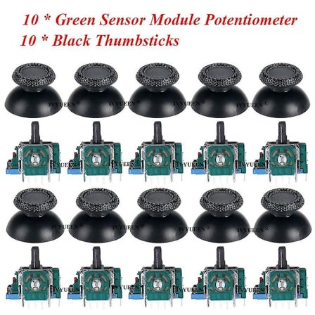 Tib 10 sæt til Playstation 5 Ps5 Controller 3d Analog Thumb Stick Sensor Modul Potentiometer Med Thumbsticks Caps Grips DB