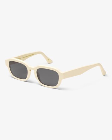 Sunglass 01 - Ivory White Solid - Black - One Size