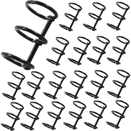 20 stk 3-rings metall løsbladpermer, splittet med 20 mm indre diameter, bokringer for DIY reisedagbok fotoalbum, innbindingsrygger kammer