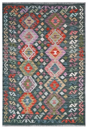 Hand Woven Kilim Afghan Old Style Rug 121X180 Wool Small